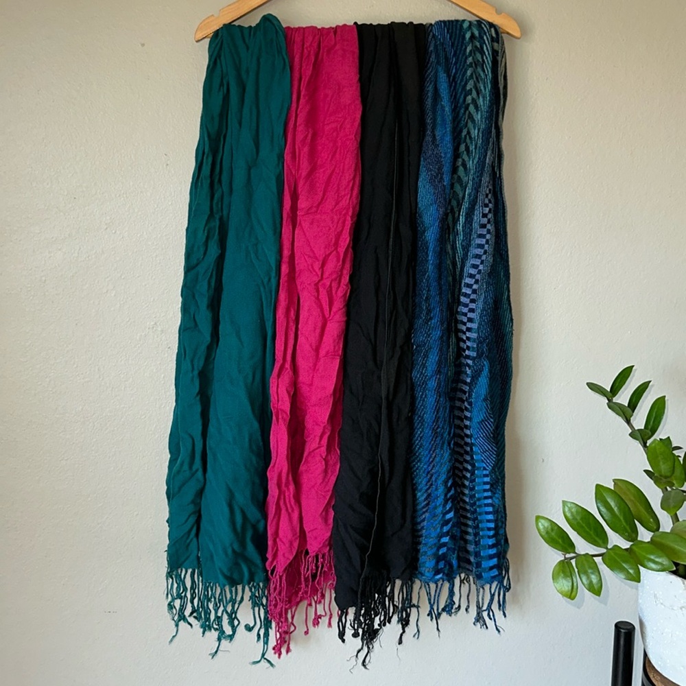Women's Textured Soft Touch Wrap Scarves